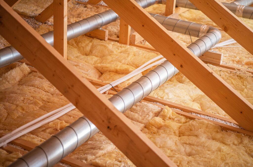 Attic insulation installation